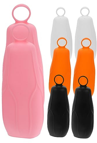 VICASKY Coperture in Silicone Elastiche per Bottiglie da Viaggio, Set da 8 Pezzi, Design Semplice e Creativo, Protezione Anti-Perdita per Shampoo e Detergente