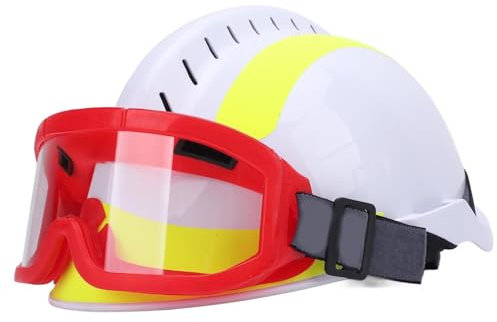 Walfront Rettungsfleischhelm Industrial Safety Helm mit Visierverstellbarer Schnalle 300x230 Mm Bequemer Fit Suchrettung Helf für Verkehrsunfall (White)