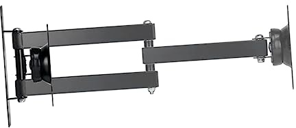 HOMOBABE Tv Wall Mount Bracket for Monitors Fixed Tilt Angle Support Fit for Flat Panel LCD LED Screens Space Saving Black Design Load Capacity