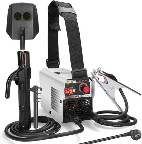 MMA IGBT Inverter Welder Handheld,Portable Arc Electric Welding Machine,Hot Start,Digital Display,Gas Gasless Welding Machine IGBT DC Inverter with LCD Display