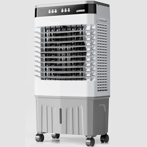 Portable Air Conditioner Cooling Fan with 1-12H Timer 3 Mode 8M/S Wind w/ 4 Ice Box Cooling AC Unit No Hose Needed Air Cooler with Large Water Tank for Home Bedroom Office
