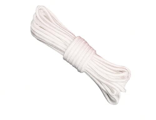 10 Meter White Nylon Rope 4mm Braided Nylon Cord Hanging Cord String for Crafting, Camping, Binding