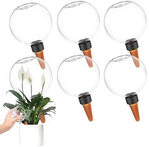 6 Stück bewässerungssystem Bewässerungskugeln, Selbstbewässerung Bewässerungskugel,Wasserspender Pflanzen zur 500 ml Sphärisches automatisches Bewässerungssystem von Zimmer Balkon und Gartenpflanzen