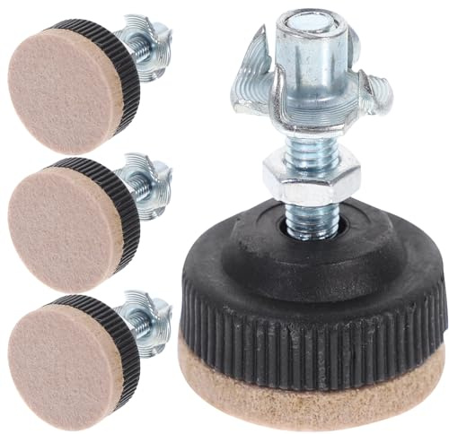 DIKACA 8pcs Adjustable Table Feet with Felt Pads Heavy Duty Furniture Leveling Screws for Chairs and Tables Anti-skid Threaded Legs for Stable Height Balance