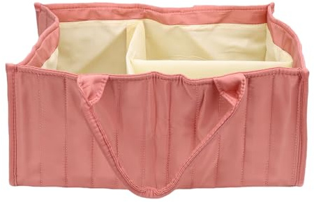 Jiawu Multifunktionell Blöjuppläggare, Leksaksförvaring, Babyblöjbyxa i Färgglad Design för Tidiga Organisatoriska Färdigheter (Rosa)