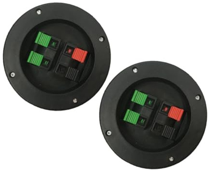 Healvian Connettore Morsettiera Casse Acustiche per in Plastica 2 Nero 4 di Cablaggio Sostitutiva Alte Prestazioni per Accessori Altoparlanti