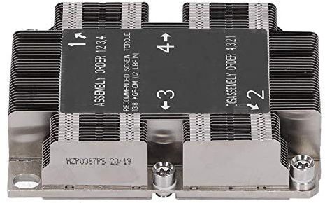 Bewinner Dissipatore di Calore CPU per Processore Scalabile, SNK-P0067PS Dissipatore Passivo LGA 3647-0 1U per Piattaforma Purley, TDP Fino a 205 W, Meccanismo di Montaggio Stretto, Raffreddamento