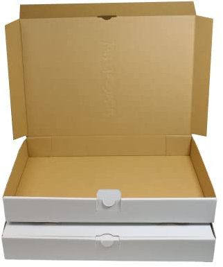 MyPack 100x Maxibriefkartons Versandkartons Faltschachtel Faltkarton Maxibrief Karton 350 x 250 x 50, Weiß, MB-5