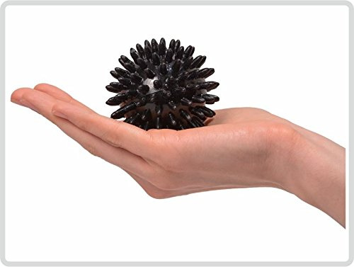 Pflegehome24® Igelball Igel-Ball Noppenball Massageball 7 cm, Schwarz
