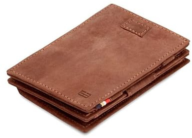 GARZINI Portafoglio Magico - in vera pelle, sottile e minimalista Magic Wallet da uomo con sistema di blocco RFID, custodia per le carte, linguetta di estrazione e portamonete
