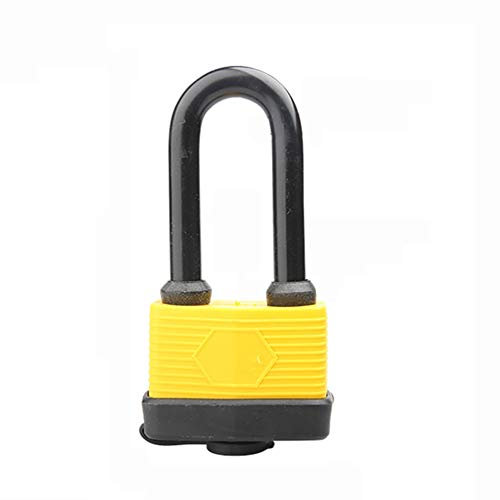 WXYZ Lucchetto a Chiave Lunga Blocco Portachiavi Lucchetto con 2 Chiavi, Gomma Impermeabile Shell, Blocco Larghezza Corpo 39mm49mm59mm73mm (Size : 39x80mm)
