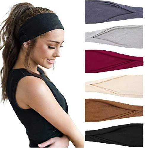 TERSE Stirnbänder Damen Stirnband Sport Haarbänder Elastisch Breit Haarreife für Frauen Yoga Workout Headbands