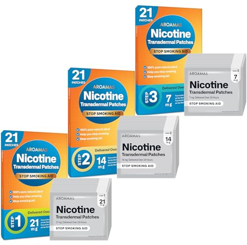 Nicotine Patches to Help Quit Smoking, Stop Smoking - Delivered Over 24 Hours Nicotine Transdermal System to Stop Smoking Aids That Work (Step1, Step 2, and Step 3)