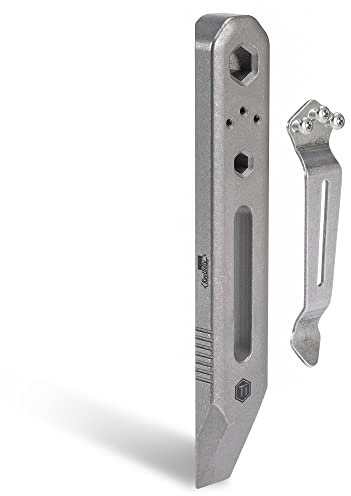 KeyUnity KR00 Titanium EDC Brecheisen-Multiwerkzeug mit Schraubendreher und Taschenclip