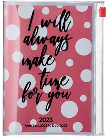 MARK'S 2022/2023 Taschenkalender A6 vertikal, MAKE TIME, Red: Von September 2022 bis Dezember 2023