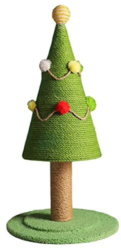 Rascador para gatos, árbol de Navidad natural Sisa para gatos, árbol para gatos de interior, poste rascador para gatos, lindo, alto, resistente, decorativo, duradero, árbol de Navidad, columna de