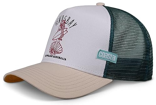Coastal Venus Bay White Trucker Cap
