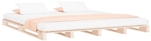vidaXL Letto a Pallet 120x190 cm Small Double Legno Massello di Pino