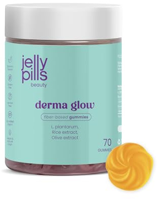 Jelly Pills Natürliches & Veganes Akne-Treatment – 70 Gummies – Bananengeschmack – Gegen Unreinheiten, Flecken, Falten & zur Elastizitätsverbesserung