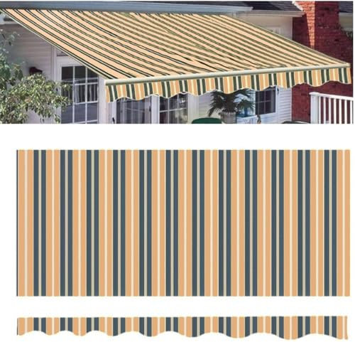 ZIUSFAC Tenda da Sole Tela di Ricambio Retrattile Tettuccio Parasole Copertura, Tessuto di Ricambio per Tenda da Sole Impermeabile Telo Tenda da Sole, per Cortile Balcone((12x10ft) 3.6x3m)