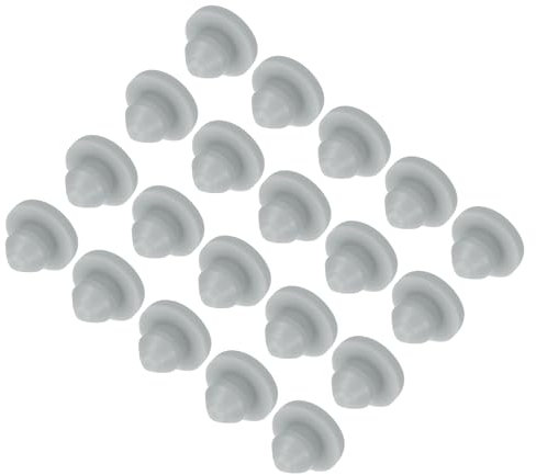 sourcing map 30pcs Silicone Snap in Locking Hole Plugs,4mm/0.2 Inch Mounting Diameter Narrow Groove Width 1.5mm Panel Seal Cover Round for Kitchen Bulkheads Waterproof Sealing Plugs Grey