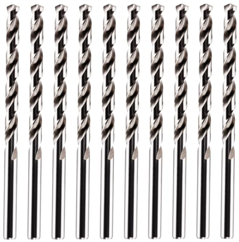Rennie Tool - Box of 10 x 6mm Long Series M2 HSS Jobber Drill Bit Set | For Non Alloyed Steel, Ferrous & Non Ferrous Metal, Cast Iron & Hard Plastics DIN340 Twist Drill Bit Sets Supplied In A Box