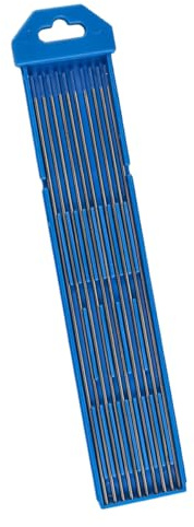 Laroal Electrodos de tungsteno para Soldadura TIG, lantano al 2%, WL20, Punta Azul para Soldadura TIG CA (10 Unidades, 1,6 mm x 175 mm)