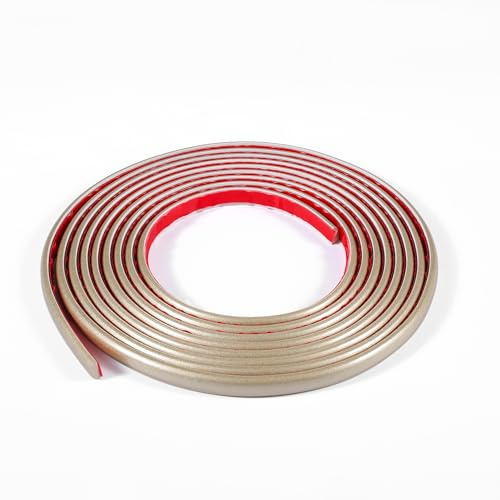 Bande de bordure autocollante en PVC flexible pour carrelage de dosseret - Bordure de sol stratifiée - Revêtement pour coin - Décollez et collez - Calfeutrage décoratif pour meubles, miroir, panneau