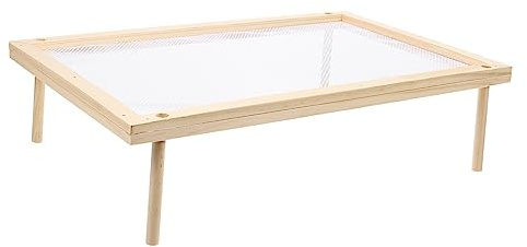 ULTECHNOVO Support De Séchage De Pâtes En Bois Single Couche 45 Cm Séchoir à Fruits Et Légumes Naturel Polyvalent La Cuisine Professionnelle