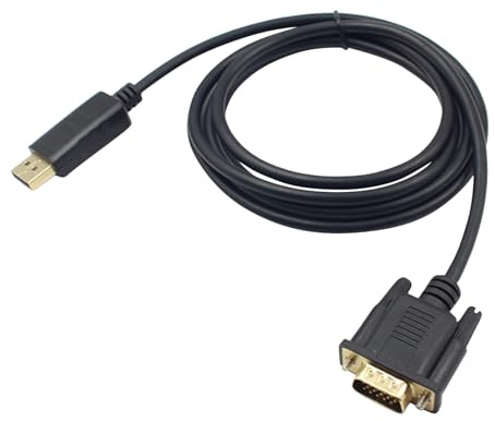 BESPORTBLE Cable Displayport a Vga 1,8 m para Pc y Portátil, Adaptador De Video HD Compatible Monitores y Proyectores Vga, Cable De Conexión para Transmisión De Video