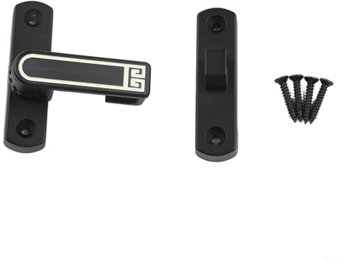 Shophubio Loquet à rabat réglable en hauteur pour portes coulissantes et battantes, serrure de porte en alliage de zinc à 90/160 degrés, loquet de sécurité secondaire pour armoires et irrégularités