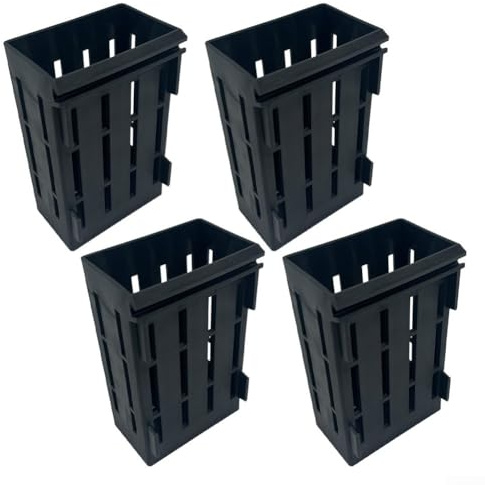 Aquarium-Pflanzenhalter-Set, 4 Stück, PP-Wasserpflanzenklemme für Aquarien, Aquaponik-Pflanzenclip und Aquascaping-Zubehör, Glas-Tank-Pflanzenhalterung für (schwarz)