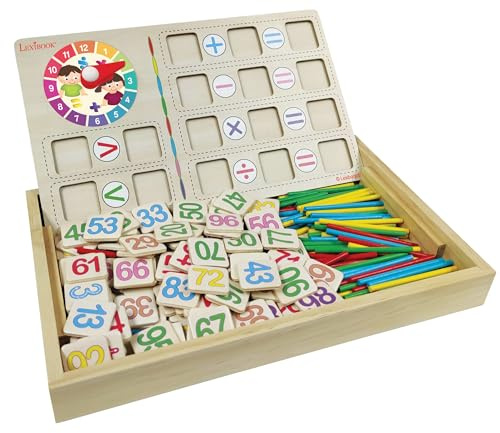 Lexibook, Bio Toys École de Maths, EDU200LXB | Boîte d'activités de comptage en bois, Jouet d'apprentissage préscolaire
