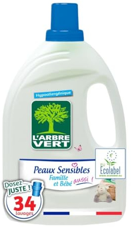 L'Arbre Vert Familj och baby allergivänlig hud flytande tvättmedel 1,5 l