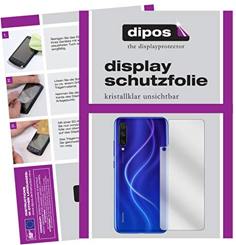 dipos I 2X Protector de Pantalla Compatible con Xiaomi Mi A3 Trasero pelicula Protectora Claro