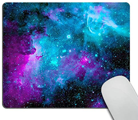 Wasach Tapis de souris 001 Galaxy personnalisé rectangulaire en caoutchouc antidérapant Tapis de souris de jeu