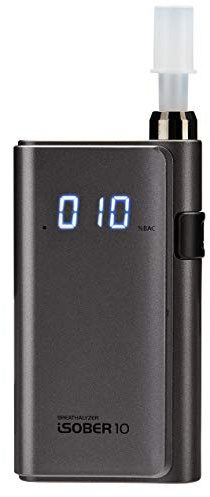 iSOBER10 Breathalyzer | DOT, NHTSA Compliant Alcohol Tester | Suracell FuelCell Sensor Technology