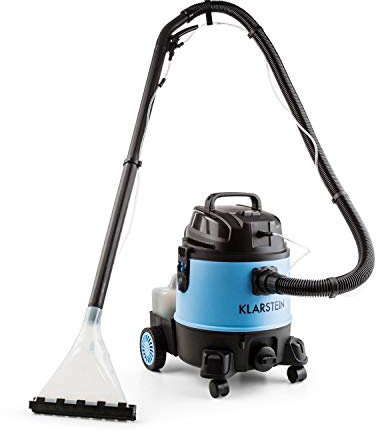 KLARSTEIN Reinraum 2G - Aspiratore Industriale Secco/Umido, Trattamento con Sapone, 1250 Watt, Serbatoio: 20 Litri, Spegnimento Automatico, Cavo Lungo, Azzurro