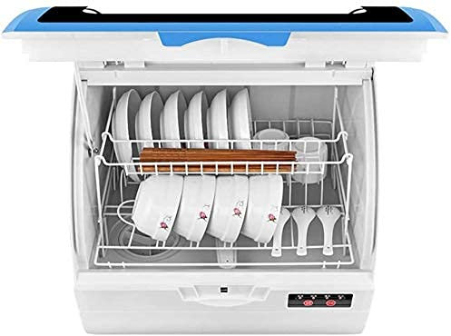 ksamwjf Dishwasher for 6 Sets of Cutlery, 4 Programs,Drying, 3L Water Requirement, Low Noise, Simple Operation, Dish Rack Storage Fully Integrated Dishwasher