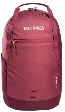 Tatonka Rucksack City Pack 15l - Kleiner, Leichter Daypack aus recycelten Materialien - PFC-frei - 15 Liter Volumen (Bordeaux red/Dahlia)