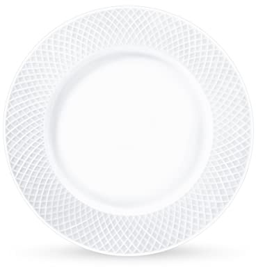 Wilmax | Tallrik – 2 stycken | Ø 28 cm | vit mattallrik av porslin | mattallrik | diskmaskinssäker | frukosttallrik | tårttallrik | förpackad i elegant presentförpackning