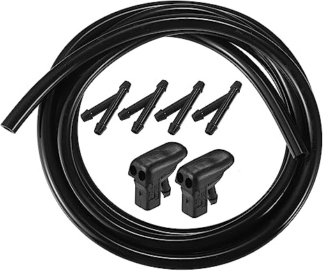 A ABSOPRO Pare-brise Essuie-glace Lave-glace Buse Vaporisateur Jet pour Jaguar - 7pcs Noir