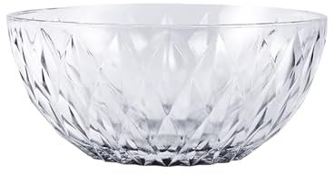 HEXEH Salad Bowls 4 PCS Glass Bowl Transparent Glass Bowl Household Japanese Fruit and Vegetable Salad Bowl Cold and Hot Resistant Rice Bowl Thick Durable Glass Bowl Kitchen Soup Bowls (Size : 8inch)
