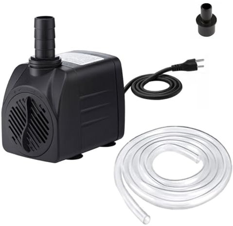 Pompe à eau très silencieuse, pompe submersible, 160 GPH (600 l/h, 10 W), pour étangs, poissons, tortues, êtres aquatiques, aquariums, piscines, statues, jardins rocheux, artisanat fluide,