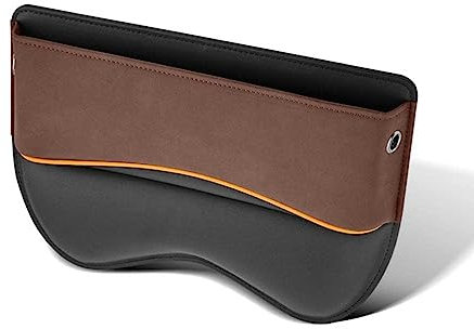 DBCFL Autositz Aufbewahrungsbox für Porsche 718 Boxster 982 GTS 4.0 GTS 982 S 982 T, PU-Leder-Organizer Sitz Seitentaschen Organizer Multifunktionale Aufbewahrungsbox,B-Brown