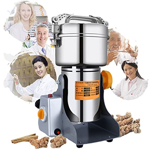800G Elektrische Getreidemühle Swing-Typ Kräutermühle Schnelle Geschwindigkeit Grinder-Pulver-Maschine Rostfreier Stahl Getreide-Pulverisierer Getreide Mahlen Kaffee Kräuterbohnen Gewürze Nüsse