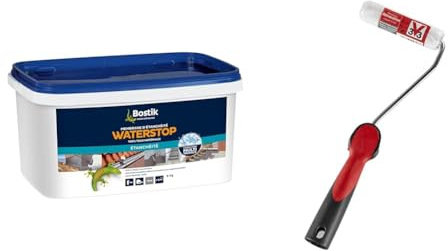 Bostik Membrane d'Étanchéité Waterstop – Jointe, Colle, Rebouche – Réparation de Fuites & V33 Rouleau rénovation 110mm en Polyester, Sans Couleur
