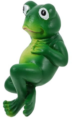 BESPORTBLE Garten-Frosch-Statue Aus Harz Outdoor-Ornament Mit Filigranen Details Wetterfeste Tier-skulptur Für Garten-Dekoration Kompakte Für Innen Und Außenbereich