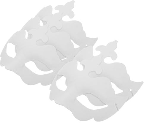SOIMISS 5stücke Papier Handgefertigte Unbemalte Halbgesichtsmasken Für Kreative Malprojekte Maskenbälle Cosplay Und Partys Leicht Und Komfortabel Zu Tragen