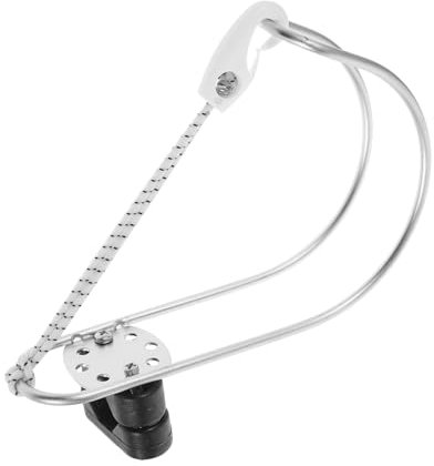 POPETPOP Soporte de de Vida Nadar Soportes Soporte de Herradura Estante Percha Cinturón Soporte de aro Salvavidas para sostenedor del aro Salvavidas Marino el plastico Silver